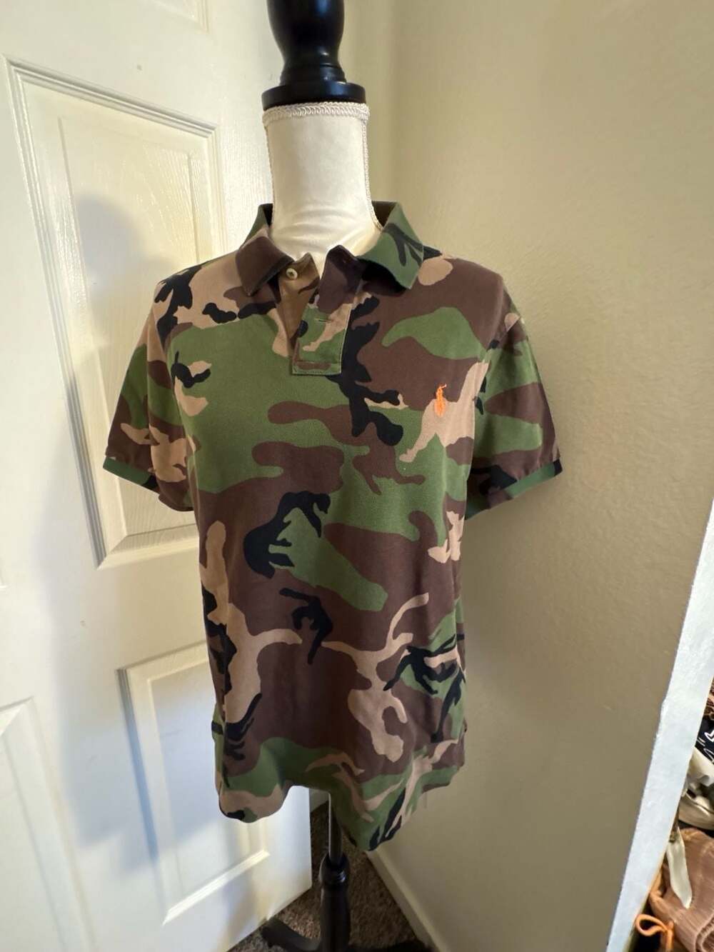 Polo Ralph Lauren Custom Slim Fit Camouflage Mesh Polo Shirt Size L